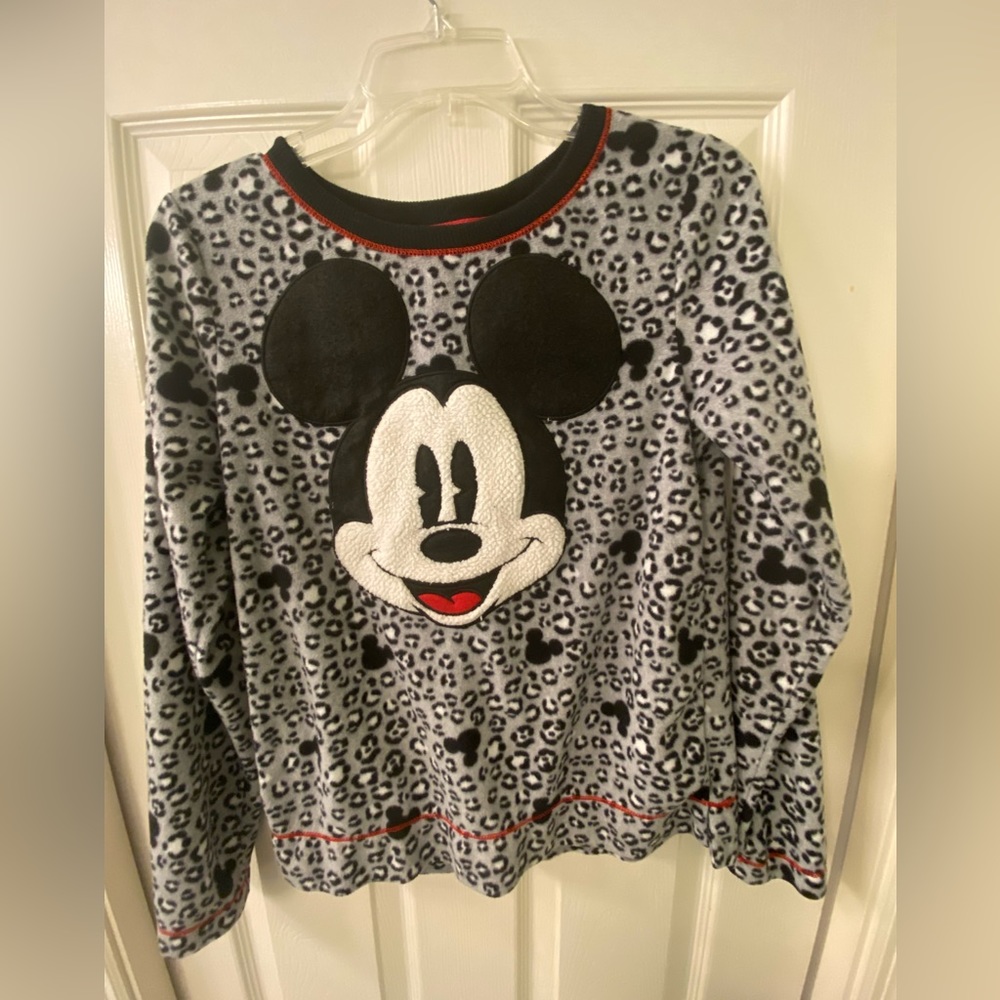Long-Sleeved Fleece Top Mickey Mouse Live Love Disney - Girls Small